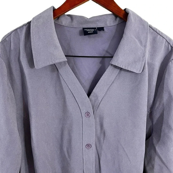 Sonoma Life + Style Women Purple Blouse 3X Lavender Lined Thick Career Office - Picture 4 of 7